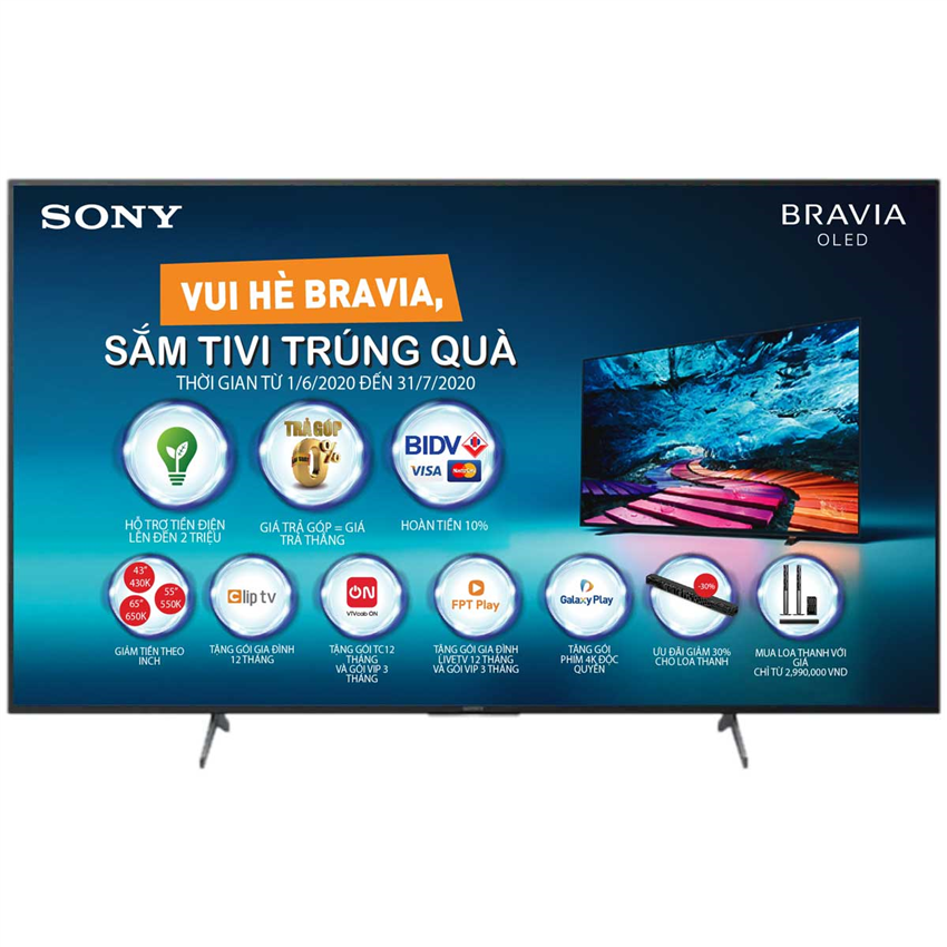 Tivi Oled Sony KD-55A8H 55 Inch 4K HDR, Android Pie