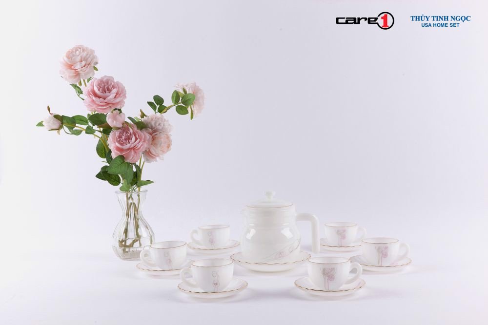 Bộ trà 14 sản phẩm họa tiết Hoa dây huyền bí dáng xoắn
