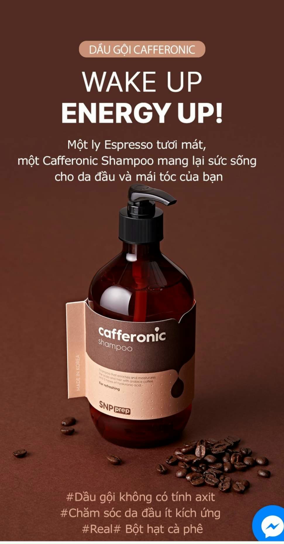 DẦU GỘI ĐẦU CAFFERONIC SNP PREP CAFFERONIC SHAMPOO